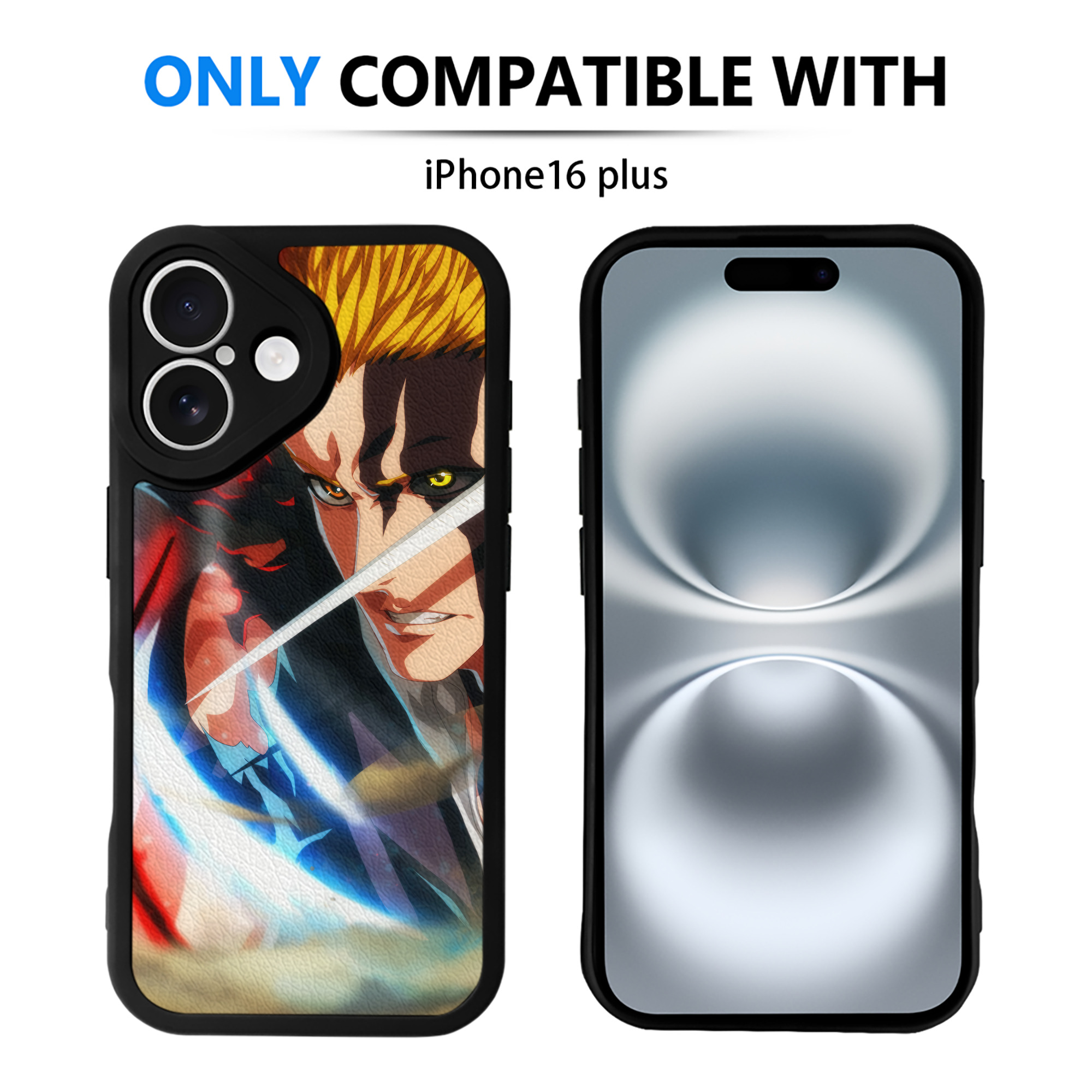 （画像用） ブリーチ BLEACH 【iPhone 16シリーズ対応】シリコンスマホケース（レザー調） 材質：シリコン